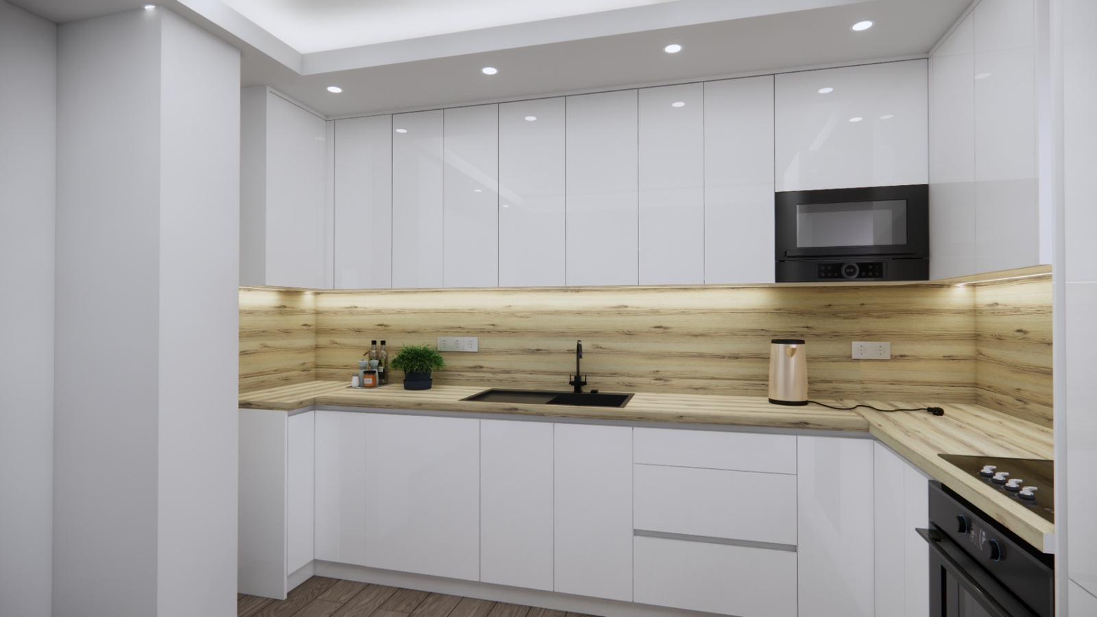 Bijela moderna kuhinja